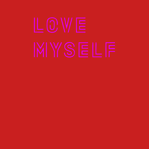 Мужской свитшот Надпись love myself BTS / Красный – фото 3