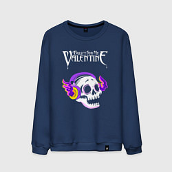 Мужской свитшот Bullet For My Valentine - неоновый череп