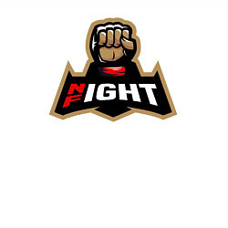 Свитшот хлопковый мужской Night fight, цвет: белый — фото 2