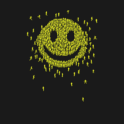 Мужской свитшот Позитивные люди / Черный – фото 3