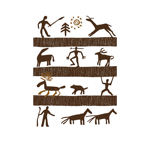 Мужской свитшот Древняя охота / Белый – фото 3