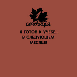 Свитшот хлопковый мужской 1 сентября я готов к учёбе в следующем месяце, цвет: кирпичный — фото 2