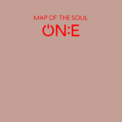 Свитшот хлопковый мужской BTS надпись map of the soul one, цвет: пыльно-розовый — фото 2