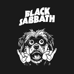 Свитшот хлопковый мужской Black Sabbath rock dog, цвет: черный — фото 2