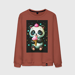 Мужской свитшот Панда с мороженым