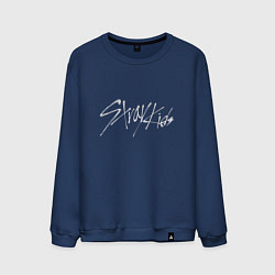 Свитшот хлопковый мужской Stray Kids металлик, цвет: тёмно-синий