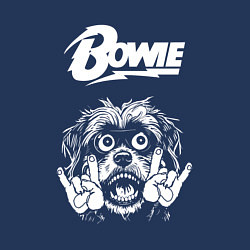 Свитшот хлопковый мужской David Bowie rock dog, цвет: тёмно-синий — фото 2