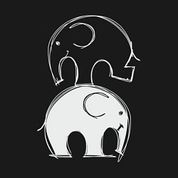 Свитшот хлопковый мужской Два слона, цвет: черный — фото 2