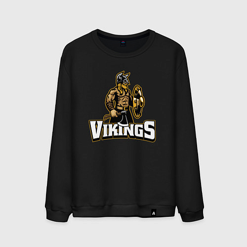 Мужской свитшот Vikings team / Черный – фото 1