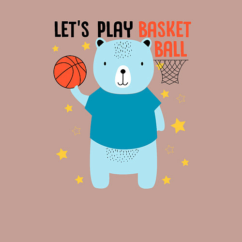 Мужской свитшот Давай сыграем в баскет / Пыльно-розовый – фото 3