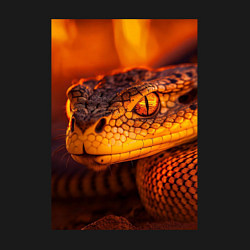 Свитшот хлопковый мужской Огненная змея, цвет: черный — фото 2