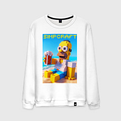 Мужской свитшот Minecraft and Simpsons collaboration - ai art