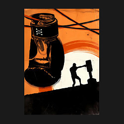 Свитшот хлопковый мужской Бокс тренировка, цвет: черный — фото 2