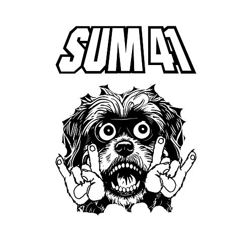 Мужской свитшот Sum41 - rock dog / Белый – фото 3