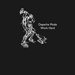 Свитшот хлопковый мужской Depeche Mode - Work Hard, цвет: черный — фото 2