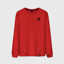 Мужской свитшот Сокрушу пред ним врагов его малая хризма черная