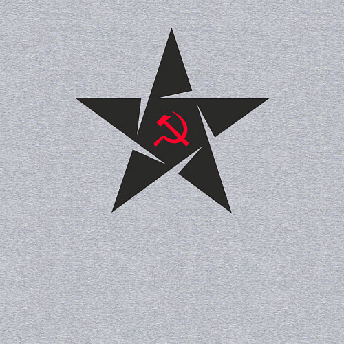 Мужской свитшот Black star USSR / Меланж – фото 3