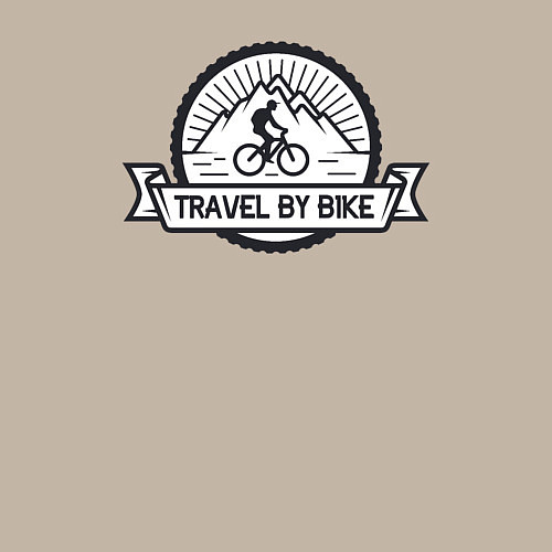 Мужской свитшот Путешествие на велике / Миндальный – фото 3