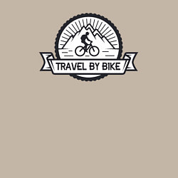 Свитшот хлопковый мужской Путешествие на велике, цвет: миндальный — фото 2