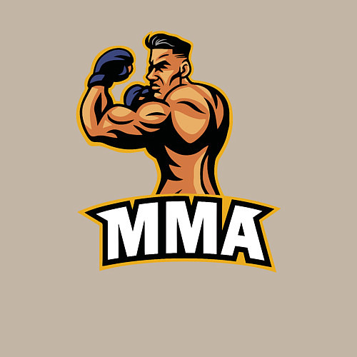 Мужской свитшот Fighter MMA / Миндальный – фото 3