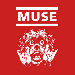 Свитшот хлопковый мужской Muse rock dog, цвет: красный — фото 2