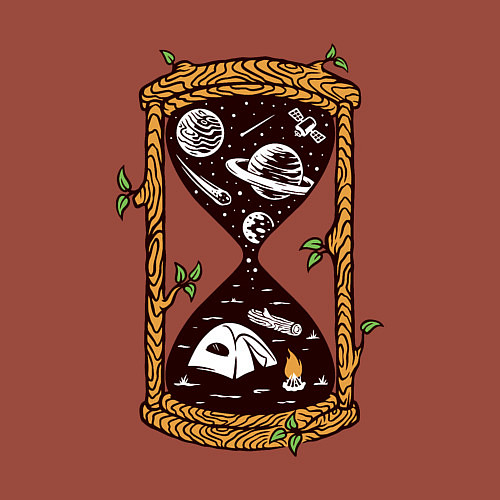 Мужской свитшот Космический поход / Кирпичный – фото 3