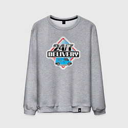 Мужской свитшот Круглосуточная доставка - Водитель