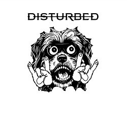 Свитшот хлопковый мужской Disturbed - rock dog, цвет: белый — фото 2