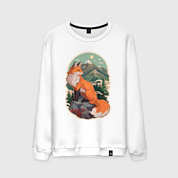 Мужской свитшот Лиса и горы