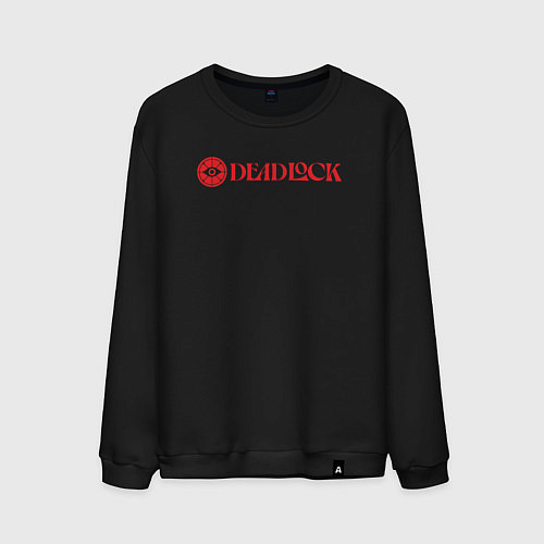 Мужской свитшот Deadlock red logo / Черный – фото 1