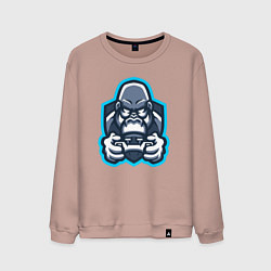 Свитшот хлопковый мужской Gamer monkey, цвет: пыльно-розовый