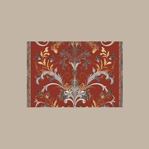 Мужской свитшот Изысканный орнамент ковер / Миндальный – фото 3