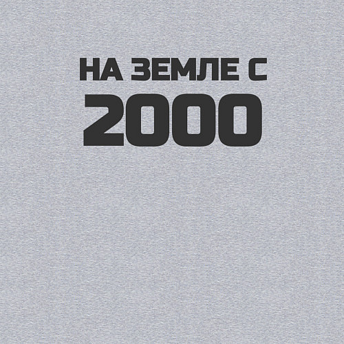 Мужской свитшот Надпись: на земле с 2000 / Меланж – фото 3