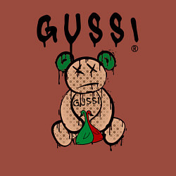 Свитшот хлопковый мужской Гусси - мишка, гуси, цвет: кирпичный — фото 2