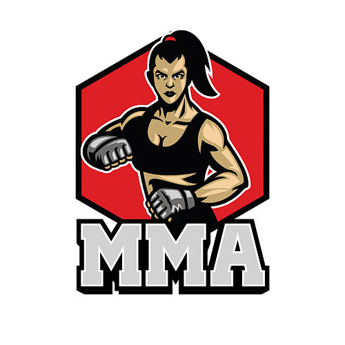 Мужской свитшот MMA girl / Белый – фото 3