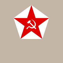 Свитшот хлопковый мужской Пятиконечная звезда СССР, цвет: миндальный — фото 2