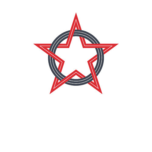 Мужской свитшот Circle star USSR / Белый – фото 3