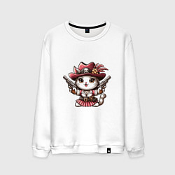 Мужской свитшот Отважная кошечка пират