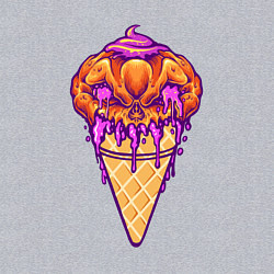 Свитшот хлопковый мужской Halloween ice cream, цвет: меланж — фото 2