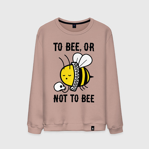 Мужской свитшот Быть пчелой или не быть / Пыльно-розовый – фото 1