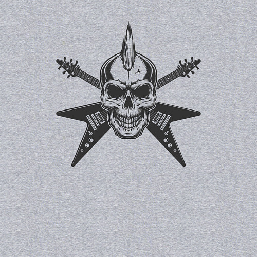 Мужской свитшот Punk rock style / Меланж – фото 3