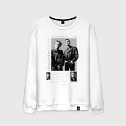 Свитшот хлопковый мужской Depeche Mode - Black Celebration, цвет: белый