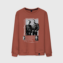 Свитшот хлопковый мужской Depeche Mode - Black Celebration, цвет: кирпичный