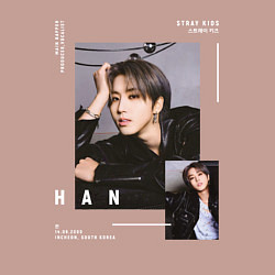 Свитшот хлопковый мужской Stray kids Han Jisung, цвет: пыльно-розовый — фото 2