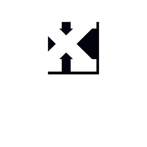 Мужской свитшот Минималистический икс / Белый – фото 3