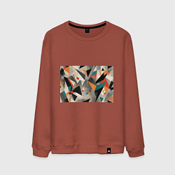 Свитшот хлопковый мужской Отголоски конструктивизма, цвет: кирпичный