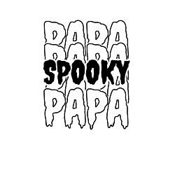 Свитшот хлопковый мужской Spooky dad, цвет: белый — фото 2