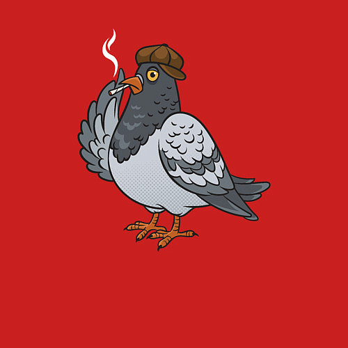 Мужской свитшот Голубь хулиган / Красный – фото 3