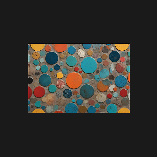 Мужской свитшот Арт вариация терраццо / Черный – фото 3