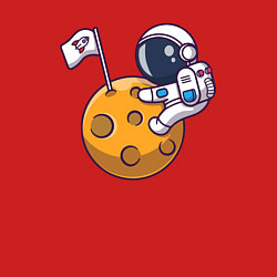 Свитшот хлопковый мужской Захватчик Луны, цвет: красный — фото 2